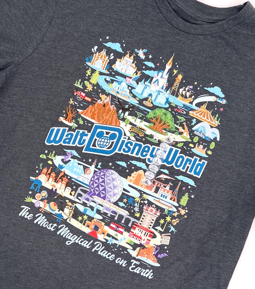 Walt Disney World Resort Attractions Opening Day Grey T-Shirt - Size M - NWT